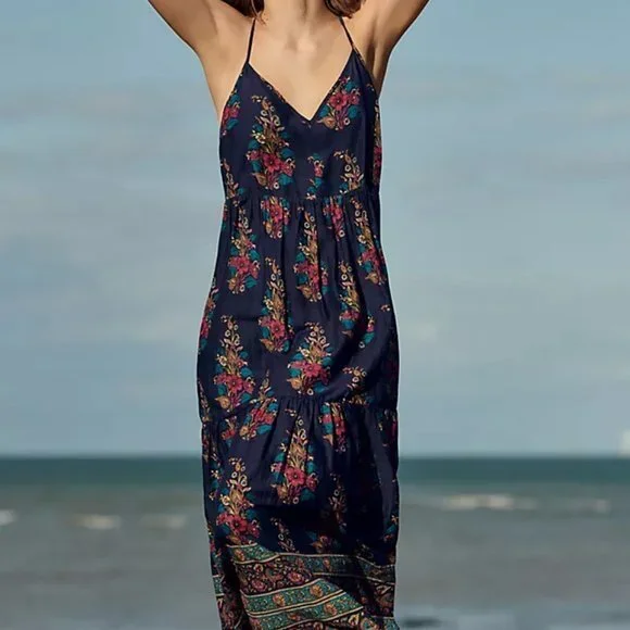 gypsy silk maxi dress Gypsy Maxi Dress All Sizes - Stretch Bodice